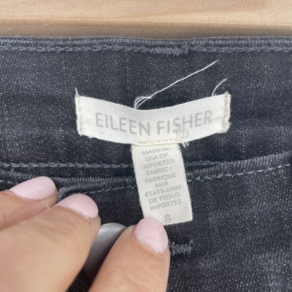 Eileen Fisher Black Jeans Denim Pants Women's Size 8 - Picture 4 of 6